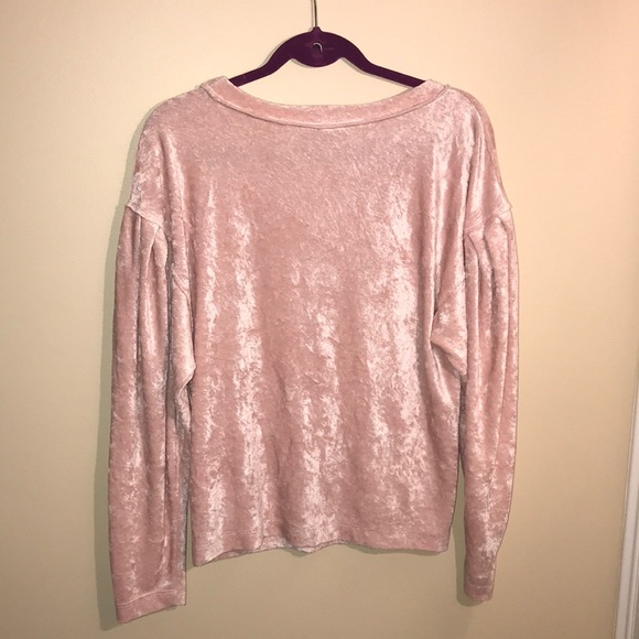 FREE PEOPLE CRUSHED VELVET SWEATSHIRT - Picture 5 of 5